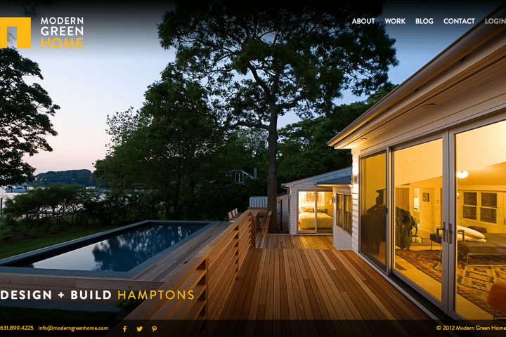 Modern Green Home website preview